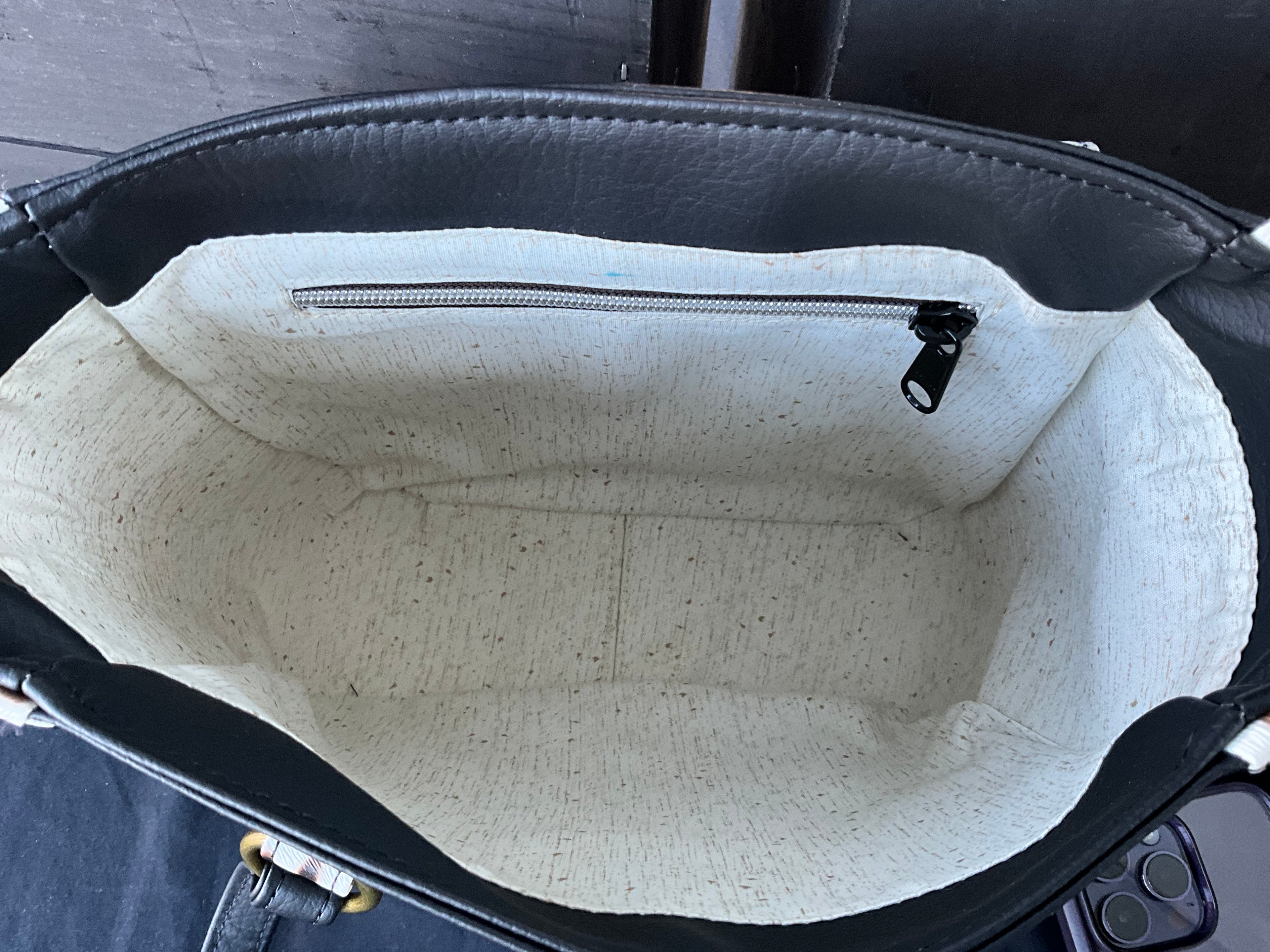 Cow hide shoulder bag